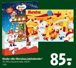 Coop 365 Kinder eller Marabou julekalender tilbud