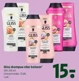 Coop 365 Gliss shampoo eller balsam tilbud