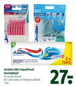 Coop 365 Jordan eller Aquafresh mundpleje tilbud