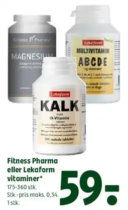 Coop 365 Fitness Pharma eller Lekform vitaminer tilbud