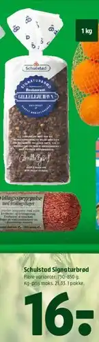 Coop 365 Schulstad Signaturbrød tilbud