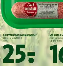 Coop 365 Carl Vollstedt hvidløgspølse tilbud