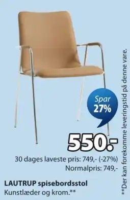 JYSK Lautrup spisebordsstol tilbud