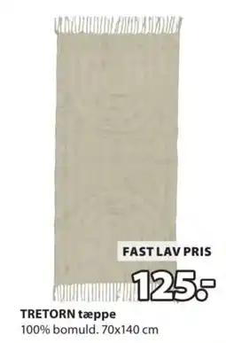 JYSK Tretorn tæppe tilbud