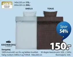 JYSK Kronborg Sengetøj tilbud