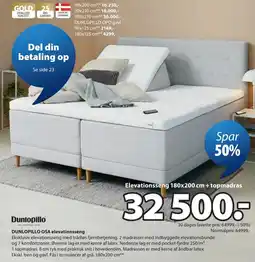 JYSK Dunlopillo OSA elevationsseng tilbud