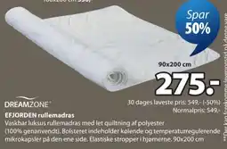 JYSK Dreamzone efjorden rullemadras tilbud