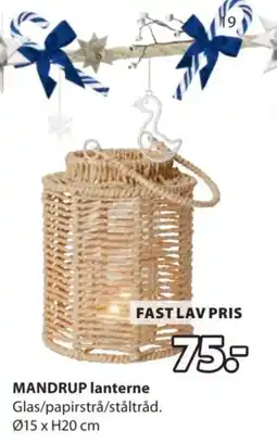 JYSK MANDRUP lanterne tilbud
