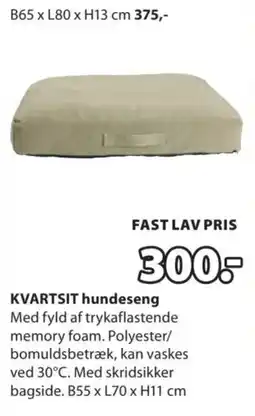 JYSK KVARTSIT hundeseng tilbud