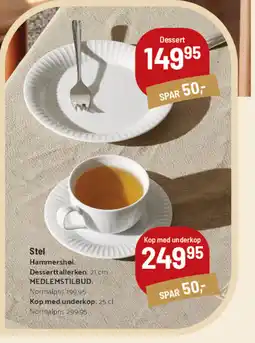 Kop & Kande Stel Hammershøj Desserttallerken tilbud