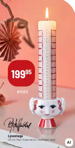 Kop & Kande Bjørkholmblad Lysestage tilbud