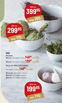 Kop & Kande Skål Rhombe tilbud