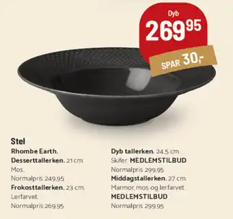Stel Rhombe Earth Dyb tallerken