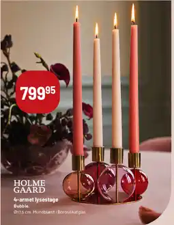 Kop & Kande Holme Gaard 4-armet lysestage Bubble tilbud