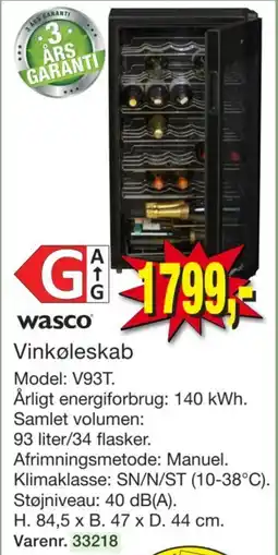 Harald Nyborg Wasco Vinkøleskab tilbud