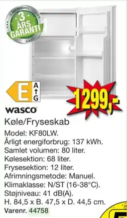 Harald Nyborg Wasco Køle/Fryseskab tilbud