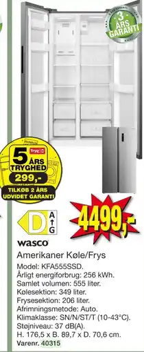 Harald Nyborg Wasco Amerikaner Køle/Frys tilbud