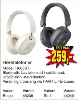 Harald Nyborg Havit Høretelefoner tilbud