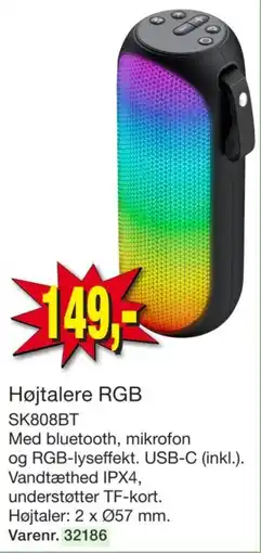 Harald Nyborg Højtaler RGB SK808BT tilbud