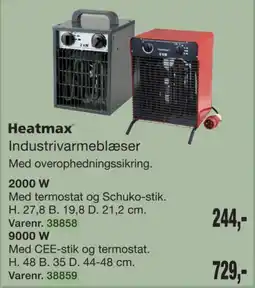 Harald Nyborg Heatmax Industrivarmeblæser tilbud