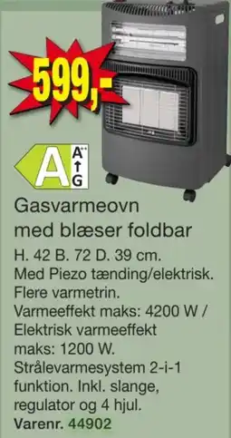 Harald Nyborg Gasvarmeovn med blæser foldbar tilbud