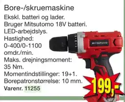 Harald Nyborg Mitsutomo bore-/skruemaskine tilbud