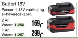 Harald Nyborg Mitsutomo batteri 18V tilbud