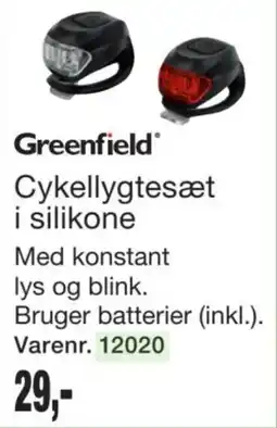 Harald Nyborg Greenfield Cykellygtesæt i silikone tilbud