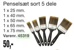 Harald Nyborg Penselsæt sort 5 dele tilbud