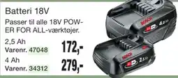 Harald Nyborg Bosch batteri 18V tilbud