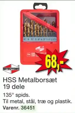 Harald Nyborg Mitsutomo Hss metalborsæt tilbud