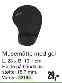 Harald Nyborg Havit musemåtte med gel tilbud