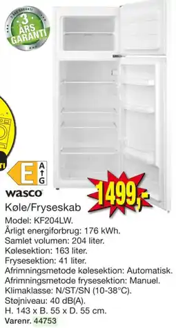 Harald Nyborg Wasco Køle/Fryseskab tilbud