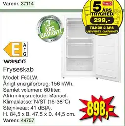 Harald Nyborg Wasco Fryseskab tilbud