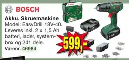 Harald Nyborg Bosch Akku. Skruemaskine tilbud