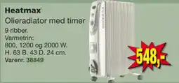 Harald Nyborg Heatmax Olieradiator med timer tilbud