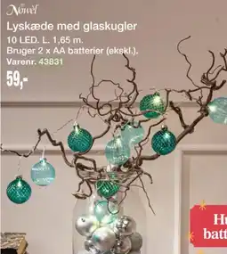Harald Nyborg Nowel Lyskæde med glaskugler tilbud
