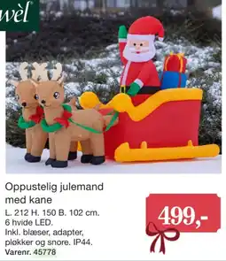 Harald Nyborg wël Oppustelig julemand med kane tilbud