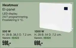 Harald Nyborg Heatmax El-panel tilbud