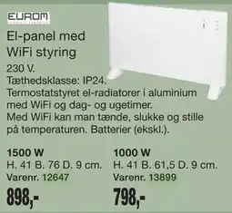 Harald Nyborg El-panel med WiFi styring tilbud