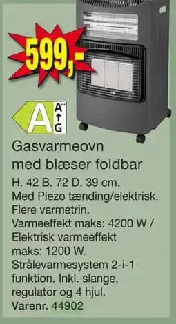 Harald Nyborg Gasvarmeovn med blæser foldbar tilbud