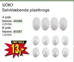 Harald Nyborg SJÖBO Selvklæbende plastkroge tilbud