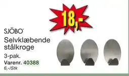 Harald Nyborg SJÖBO Selvklæbende stålkroge tilbud
