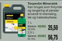 Harald Nyborg Terpentin Mineralsk tilbud