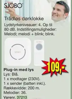 Harald Nyborg Trådløs dørklokke tilbud