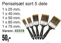 Harald Nyborg Penselsæt sort 5 dele tilbud