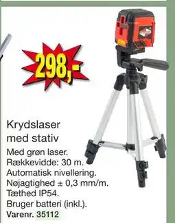 Harald Nyborg Krydslaser med stativ tilbud