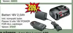 Harald Nyborg Batteri 18V 2,5Ah tilbud