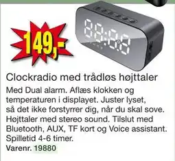 Harald Nyborg Clockradio med trådløs højttaler tilbud