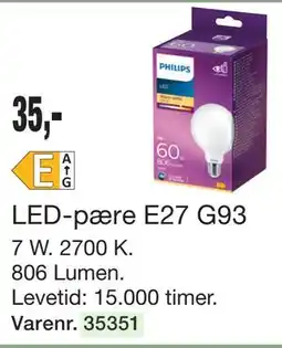 Harald Nyborg LED-pære E27 G93 tilbud